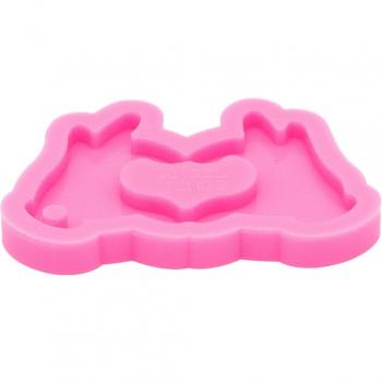 DIY Shiny Heart Hands Keychain Silicone Mould