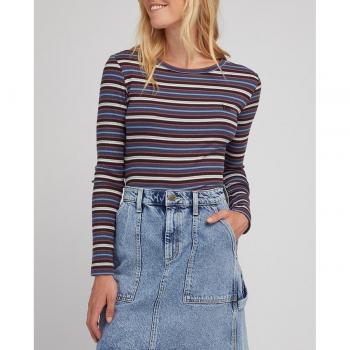 Lee Bluse Langarm Regular Fit Ripp Bunt XS