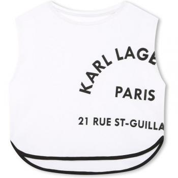 T-shirt imprimé sans manches Karl Lagerfeld Kids 14A Blanc