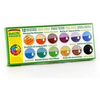ökoNORM nawaro Wasserfarbkasten 12 Farben im Blechetui