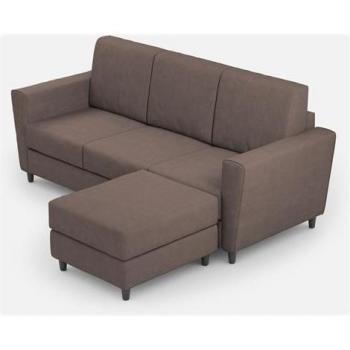 Yasel 60cm Tripla Seduta con Pouf Esterno