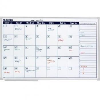 Monthly Planner Whiteboard 600h x 900w mm Includes Marker Pen Tr