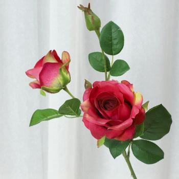 Künstliche Rosen mit 3 Köpfen für Wohn