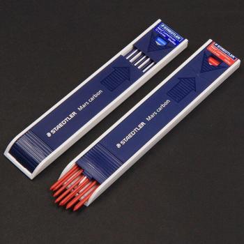 Plomo azul/rojo para lápices mecánicos Staedtler, 2,0mm (1 tubo, 12 piezas)