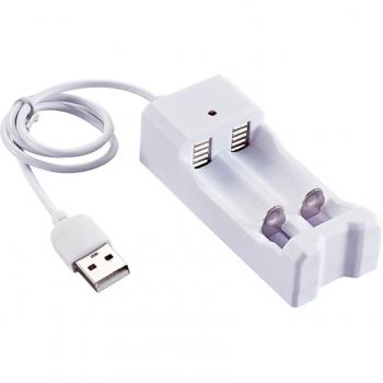 Cargador Blanco USB para Baterías AA/AAA