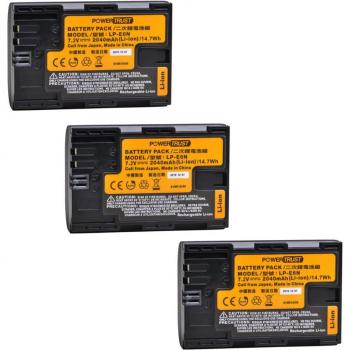 Batterie japonaise LP-E6 avec chargeur LCD USB pour Canon EOS 5D Mark II, 5D Mark III, 5D Mark IV, 5DS, 5DS R, 6D, 7D