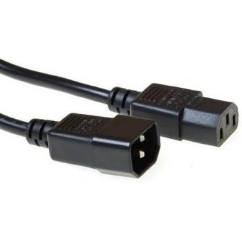 Cable macho hembra C14 a C13 acoplador negro