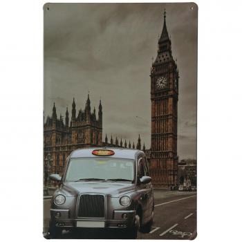 SuperStudio Lo + deModa hcn248 – 87 Metall-Poster Big‑Ben Retro Design 20×30 cm Mehrfarben