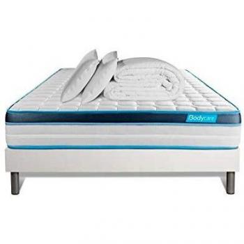 Sommier et matelas 140x200 BodyFit + couette 240x220 + 2 oreillers