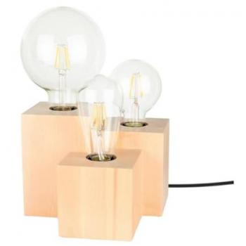 Lampada da Tavolo Mayotte (Legno Marrone) – 20×20×15 cm, EPIKASA