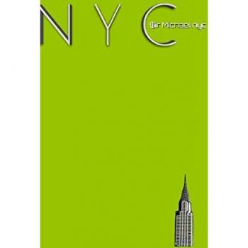 NYC Chrysler building chartruce grid style page notepad Michael Limited edition : NYC Chrysler building chartruce grid style page notepad Michael