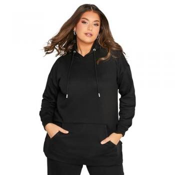 Schwarz Überzieh-Hoodie für Frauen