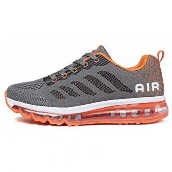 Chaussures de Sport Air Running Outdoor Gym Fitness Sneakers Grey Orange 36