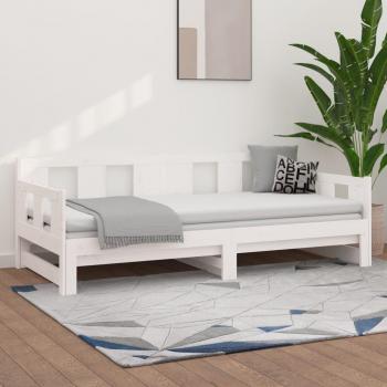 Lit superposé blanc en bois de pin 2x(80x200) cm