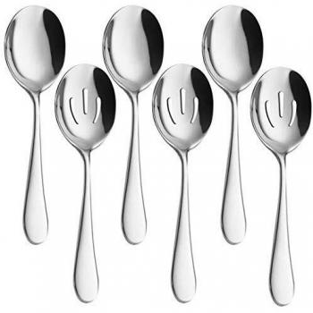 AOOSY 8.7” Perforated Serving Spoons (Set of 6) – Stainless Steel