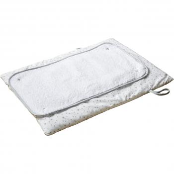 Clair de Lune Roly-Poly Travel and Changing Mat in Grey with Stars & Stripes