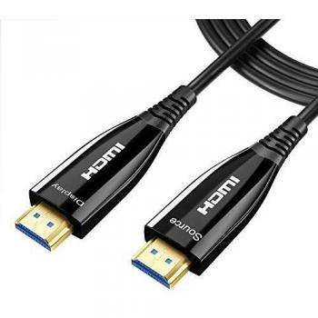 NEWDERY Optisches Glasfaser‑HDMI‑Kabel 15 m – 4K HDR, 3D – Schwarzer Farbton