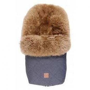 Kaiser‑Fußsack „Nelly“ – Lammfell, Navy Melange