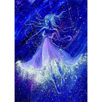 Broderie con Diamanti Ragazza Disegnata 20X30CM