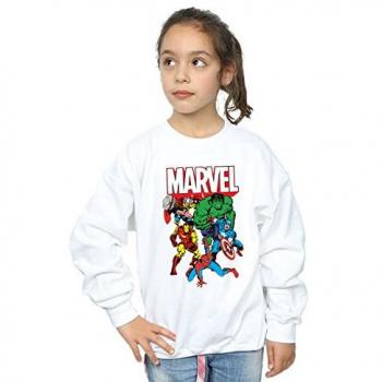 Marvel Girl Heldenclub Hoodie 9-11 jaar Wit