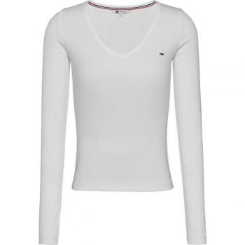 TLJ Slim‑Line Langarmshirt Essential Rib V LS mit Logo‑Stich