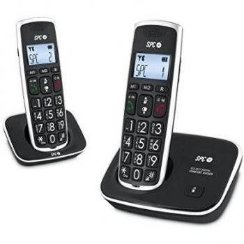 Teléfono Inalámbrico SPC Comfort Kaiser 7609N/ Pack DUO/ Negro