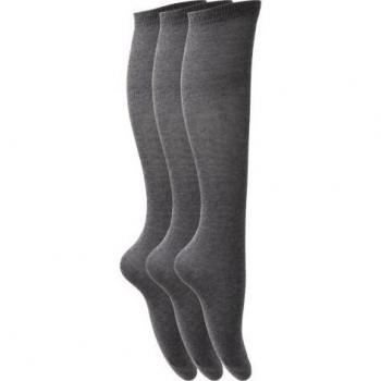 Chaussettes noires jusqu'aux genoux pour filles (Pack de 3)