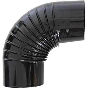 Codo vitrificado negro chimenea 120 90º