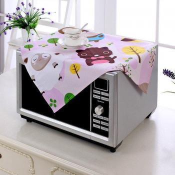 Plaid Cloth Microwave Cover