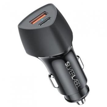 SilverLabel DualBoost 20W USB Car Charger – Black