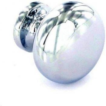 Polished Silver Round Knob, 1 (1 piece)