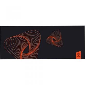 Mausmatte PD 684 XXXL in Schwarz mit orangen Mustern 90x35 cm