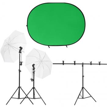 VidaXL Kit de studio photo avec éclairage et écran de fond 3143945