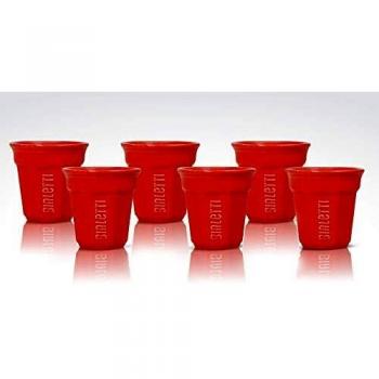 Bialetti Y0TZ503 Rotes Glas für Espresso