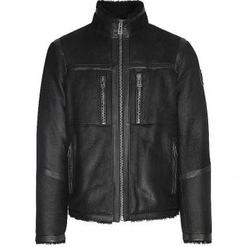 Giacca Belstaff Uomo Nero Pelle Taglia 48