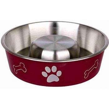 TRIXIE Comedero Antivoricidad Acero Inoxidable Slow Feed