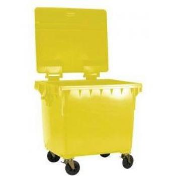 4-Wheel Wheelie Bin 660L Yellow
