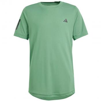 T-shirt Verde Adidas Club 3-Stripes Junior Taglia 140