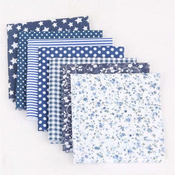 7pcs 25x25cm Mixed Style Cotton Fabric for Crafting