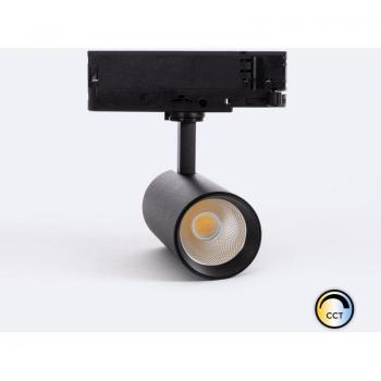 Foco LED Trifásico 20W Carlo CCT Negro con Control de Color (2700K a 4000K)
