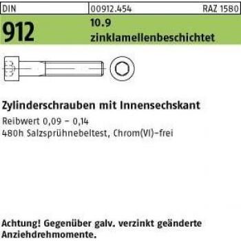 Sechskantschraube DIN 912 M6x20 10.9 mit Zinklamelle