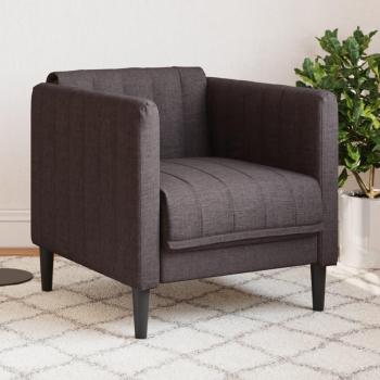 Poltrona Marrone Scuro in Tessuto vidaXL 98254
