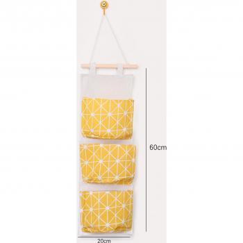 Sac de rangement pour porte d'armoire 3 poches