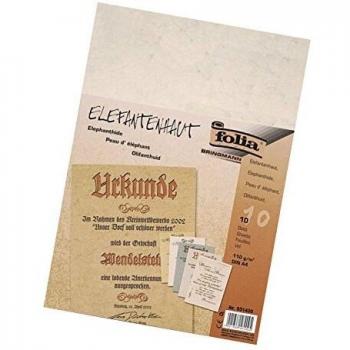 Elefantenhaut Folia 951400 – 110 g/m² – DIN A4 – 10 feuilles – Blanc
