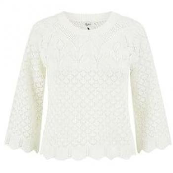 Yumi Yumi Sweat en crochet avec bord festonné