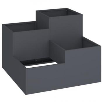 Jardinière Vidaxl – Anthracite, 100 x 100 x 60 cm en acier