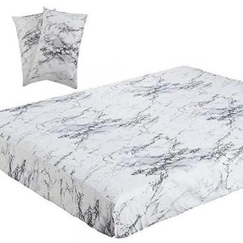 YEPINS Soft Microfiber Fitted Bed Sheet, 3 Piece Set