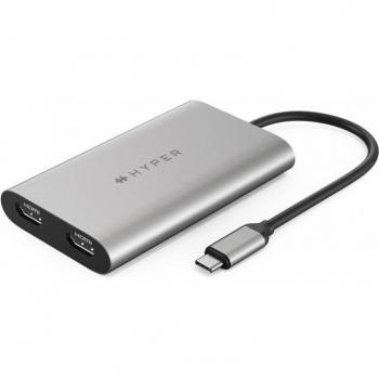 Targus Hyper Drive USB-C zu Dual HDMI Adapter+PD über USB (M1)