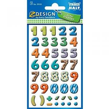 Étiquettes Papier Z-Design Chiffres 59335