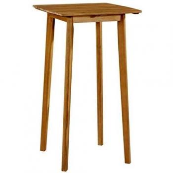 Table de camping en bois d'acacia 60x60x105 cm